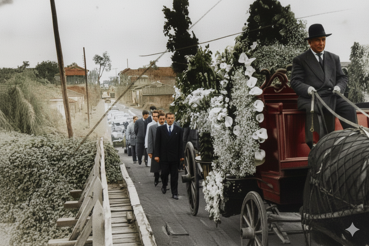 Cortejo fúnebre en Parral - Color IA